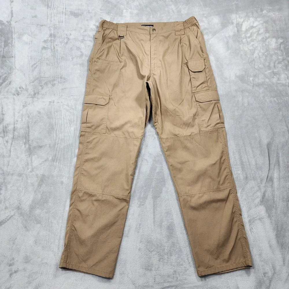 5.11 Tactical Pants‎ Mens 38x33 Beige Taclite Pro Relaxed Fit Cargo Ripstop Work